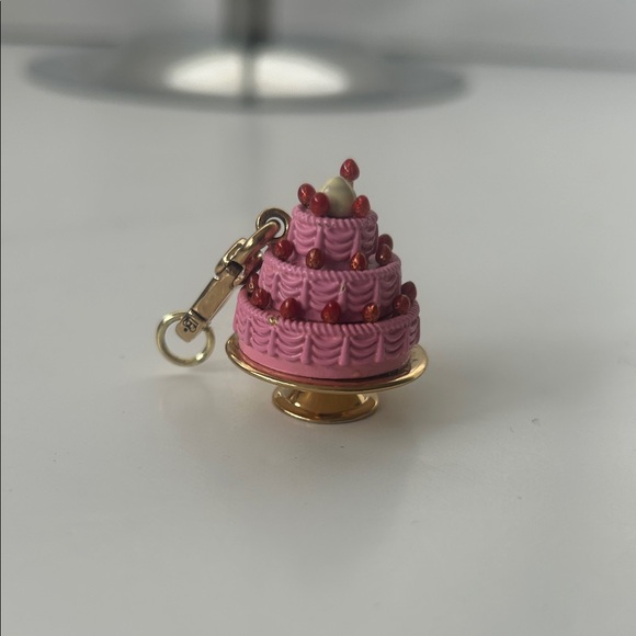 Juicy Couture Pink with  Strawberry Wedding/ Birthday Cake Charm Rare Retired - Picture 3 of 10